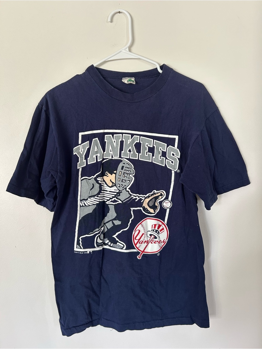 Vintage NY Yankees 1990s Navy T-shirt Medium
